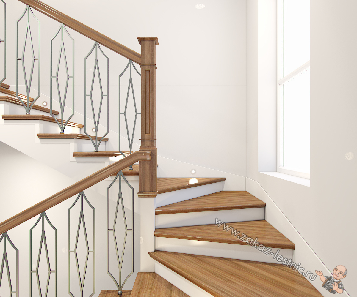 «Аврора» — п-образная лестница, реальные фото, фото 4